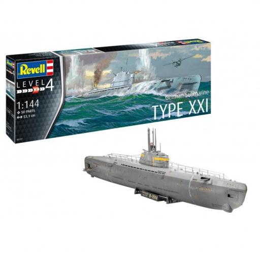 05177 GERMAN SUBMARINE TYPE XXI 1:144 REVELL