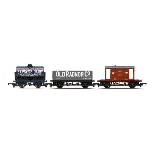 R60047 TRIPLE OPEN WAGON PACK RAILROAD