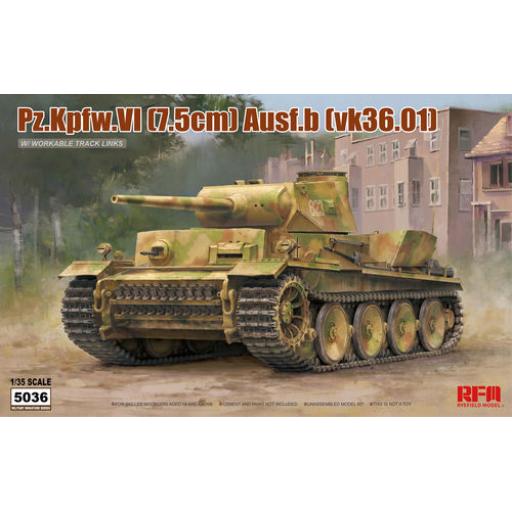 RFM 5036 VK36.01 PZ.KPFW.VI 7.5cm AUSF.B RFM 1:35 W/WORKABLE TRACKS
