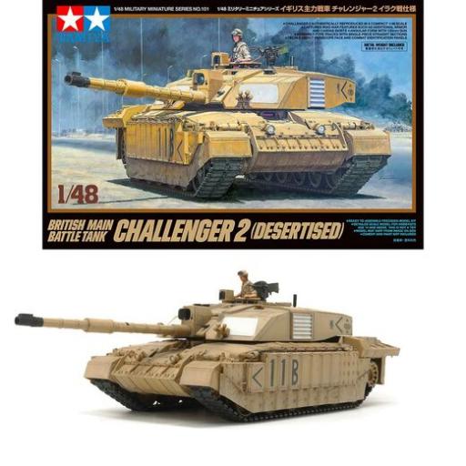 32601 BRITISH CHALLENGER 2 DESERTISED 1:48 TAMIYA