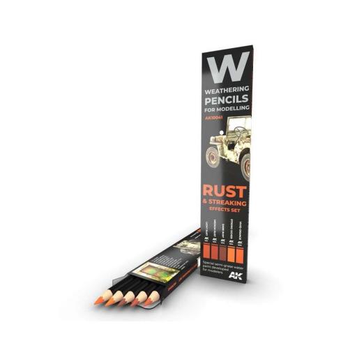 AK WEATHERING PENCILS RUST & STREAKING SET AK10041