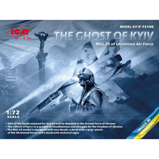 72140 THE GHOST OF KYIV MIG-29 UKRAINIAN AIR FORCE 1:72 ICM