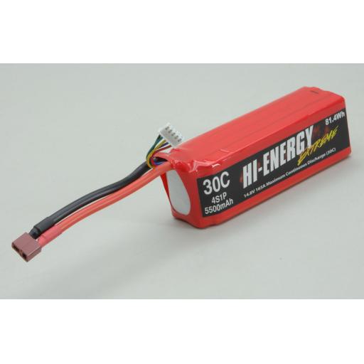 14.8V 5500mah 30c LIPO WITH DEANS CONNECTOR HI-ENERGY