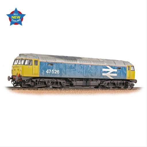 35-421 CLASS 47/4 47526 BR BLUE LARGE LOGO WEATHERED (DCC READY) BACHMANN