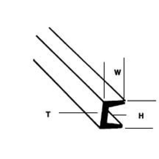 90584 PLASTRUCT 3.4 x 4.8mm CHANNEL 5pcs 380mm LONG