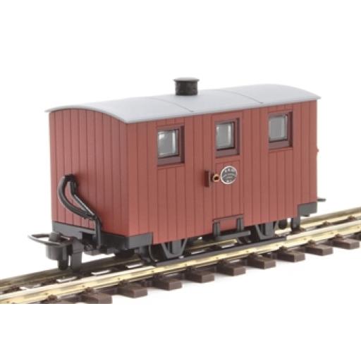 GR-570A FFESTINIOG RAILWAY 4 WHEEL QUARRYMANS COACH No.8 BROWN