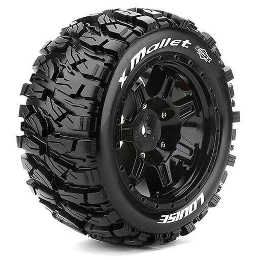 L-T3350B LOUISE RC MALLET X-MAXX 24mm HEX WHEELS & TYRES