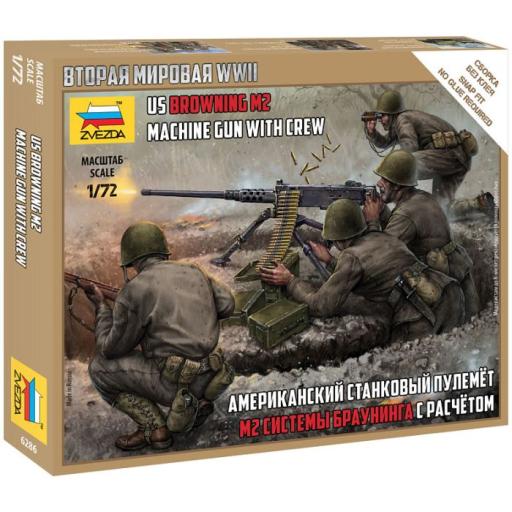 6286 US BROWNING M2 MACHINE GUN WITH CREW 1:72