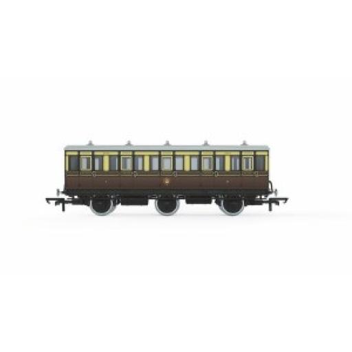 R40306 GWR 3RD CLASS 6 WHEEL COACH No.2523