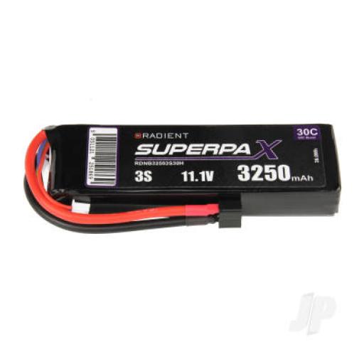 11.1V 3250mA 30c LI-POLY BATTERY DEANS RADIENT RDNB32503S30H