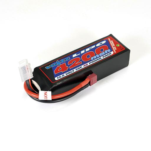 14.8V 4200mA DEANS 30c LI-POLY BATTERY HARD CASE VOLTZ