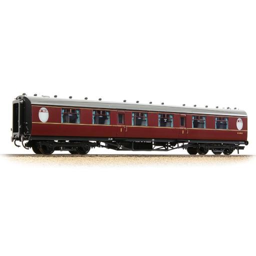 34-487A LNER THOMPSON FIRST CORRIDOR BR MAROON COACH