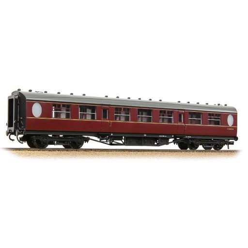 34-387A LNER THOMPSON SECOND CORRIDOR BR MAROON COACH