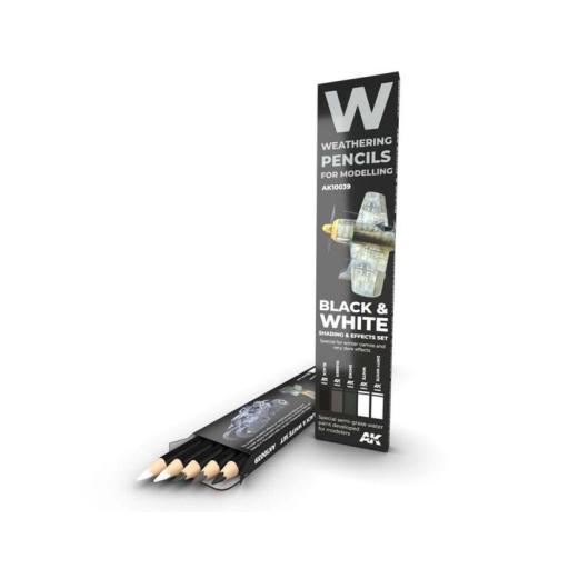 AK WEATHERING PENCILS BLACK & WHITE SET AK10039
