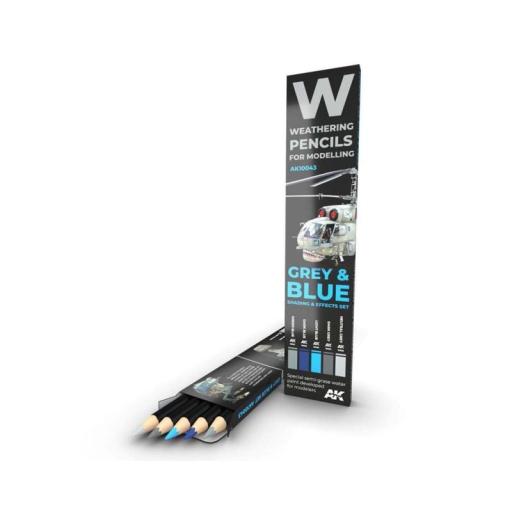 AK WEATHERING PENCILS GREY & BLUE SET AK10043