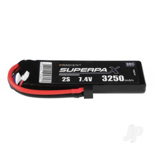 7.4V 3250mA 30c LI-POLY BATTERY DEANS RADIENT RDNB32502S30H