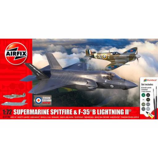 A50190 SUPERMARINE SPITFIRE & F-35B LIGHTNING II 1:72 AIRFIX STARTER SET