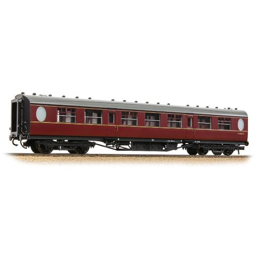 34-387 LNER THOMPSON SECOND CORRIDOR BR MAROON COACH
