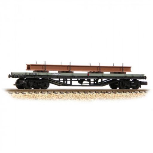 373-926E 30 TON BOGIE BOLSTER WAGON BR GREY WITH LOAD GRAHAM FARISH