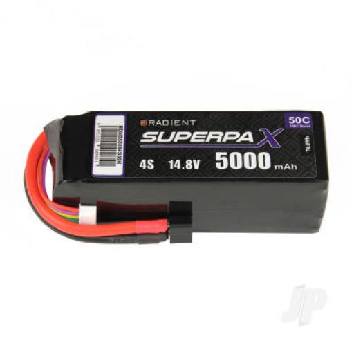 14.8V 5000mA 50c LI-POLY DEANS BATTERY