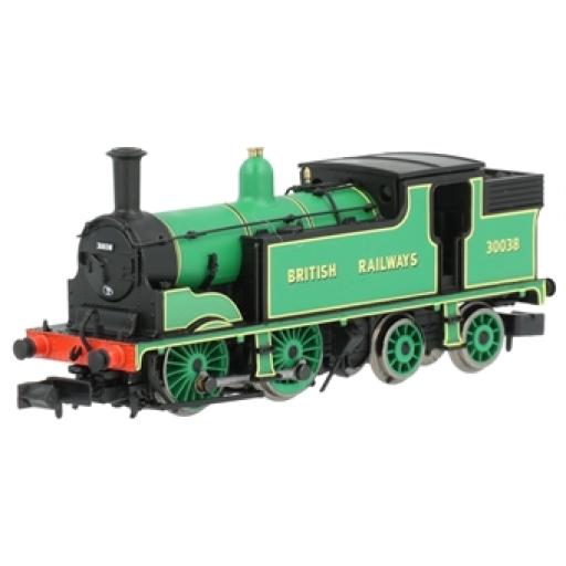 2S-016-008 CLASS M7 BRITISH RAILWAYS LINED MALACHITE GREEN 30038 0-4-4
