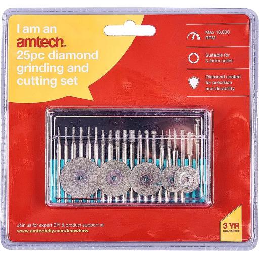 ROTARY TOOLS 25 PCS DIAMOND CUTTING & GRINDING SET