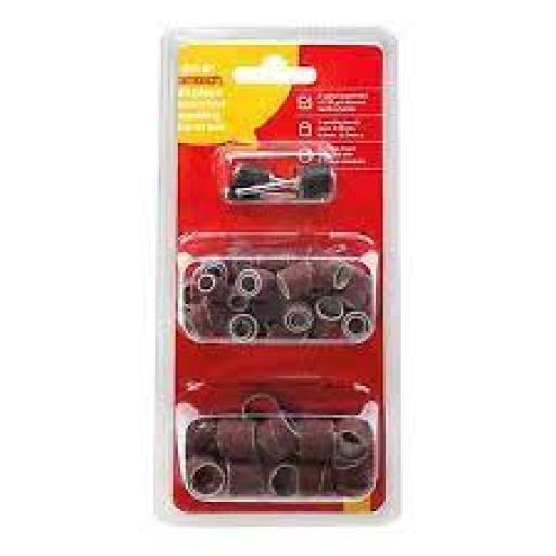 6, 9 & 12mm SANDING DRUMS & SPARE BANDS PACK 63pcs