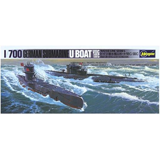 HWL901 SUBMARINE U BOAT 7C/9C 1:700 HASEGAWA