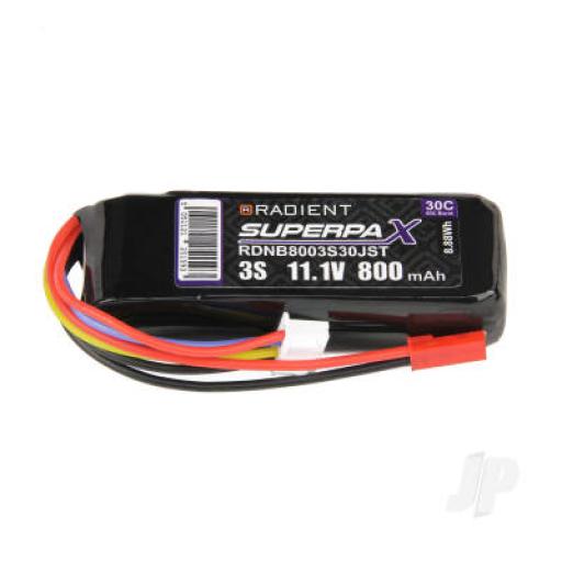 11.1V 800mah 30c DEANS RADIENT LIPO RDNB8003S30JST