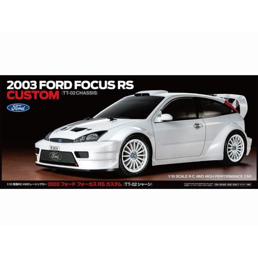 58724 TAMIYA 2003 FORD FOCUS RS CUSTOM TT-02 1:10 4WD CHASSIS KIT