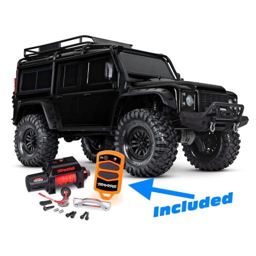 TRAXXAS TRX-4 LAND ROVER DEFENDER 110 CRAWLER BLACK WITH WINCH (TQi/No Batt/No Chg) TRX82056-84-BLK