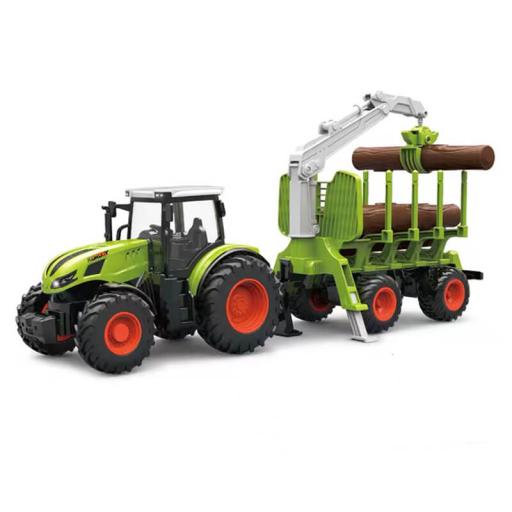 KORODY LOG GRAB TRACTOR W/TRAILER 1:24 K-6648