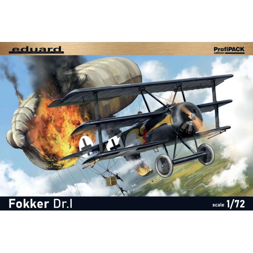 7039 FOKKER DR.1 TRIPLANE WW1 GERMAN FIGHTER 1:72 EDUARD PROFIPACK