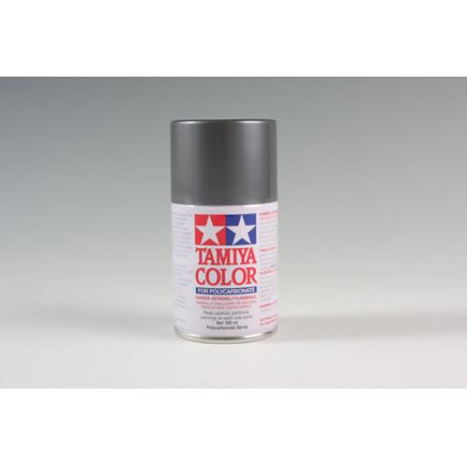 PS-63 BRIGHT GUN METAL POLYCARBONATE SPRAY PAINT 100ml TAMIYA