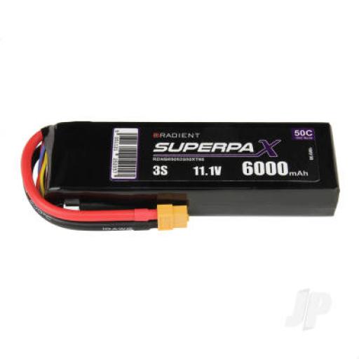 11.1v 6000mah 50c XT60 RADIENT RDNB60003S50XT60