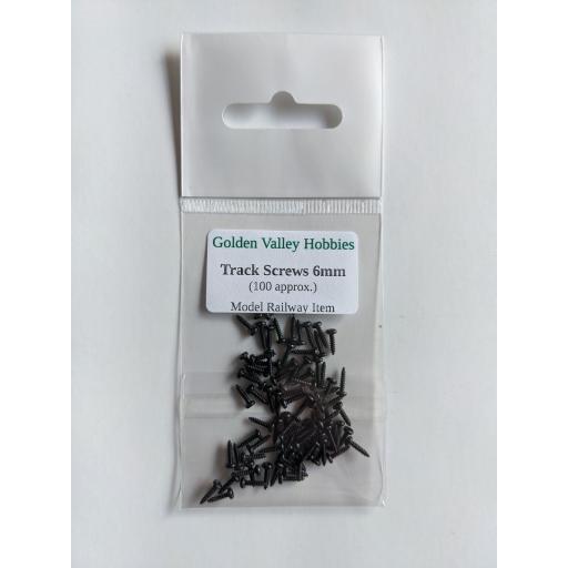 OO GAUGE TRACK SCREWS 6mm GOLDEN VALLEY GVSCREWS6 APPROX 100