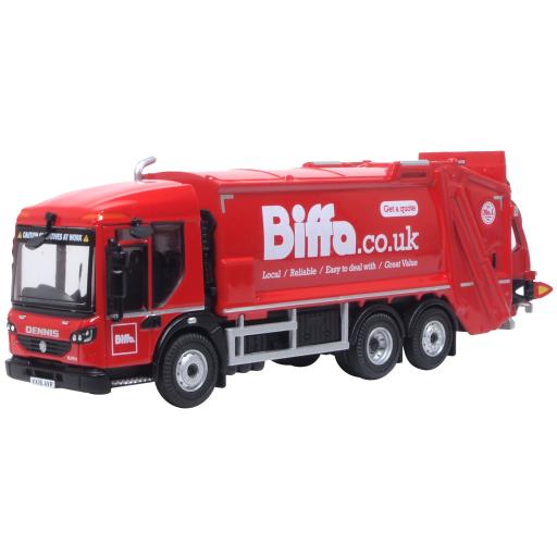 76DE001 DENNIS EAGLE OLYMPUS BIFFA REFUSE TRUCK 1:76 OXFORD