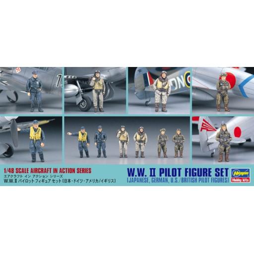 36107 WW2 PILOT FIGURE SET 1:48 HASEGAWA