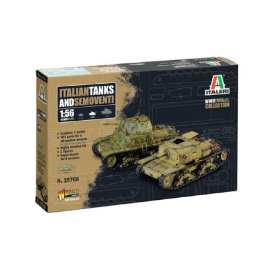 25768 ITALIAN TANKS & SEMOVENTI 1:56 ITALERI