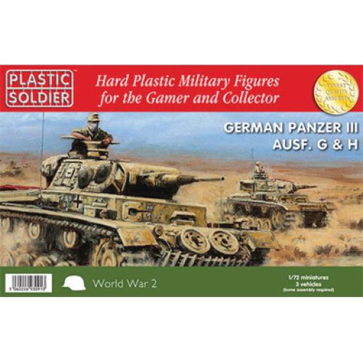 62015 GERMAN PANZER III G & H 1:72 WW2V20010 PLASTIC SOLDIER CO