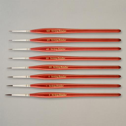 PRO ARTE TRI-GRIP DETAILER 8pcs BRUSH SET