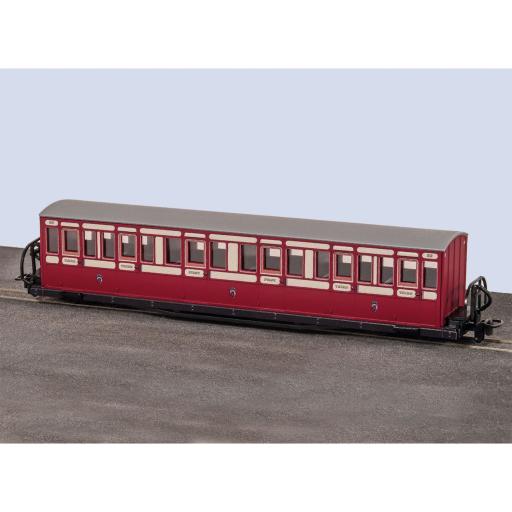 GR-622B FR LONG BOWSIDER BOGIE COACH FFESTINIOG RAILWAY RED & CREAM No.20