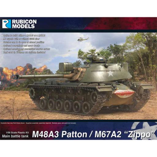 280141 M48A3 PATTON / M67A2 ZIPPO 1:56 RUBICON