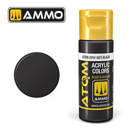 MIG ATOM 20161 NATO BLACK ACRYLIC PAINT 20ml