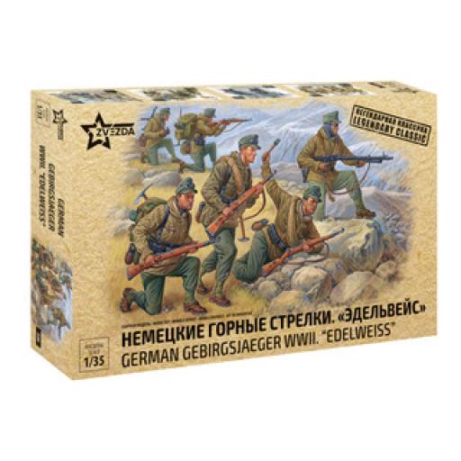 3599 GERMAN GEBIRGSJAEGER WW2 EDELWEISS MOUNTAIN TROOPS 1:35 ZVEZDA