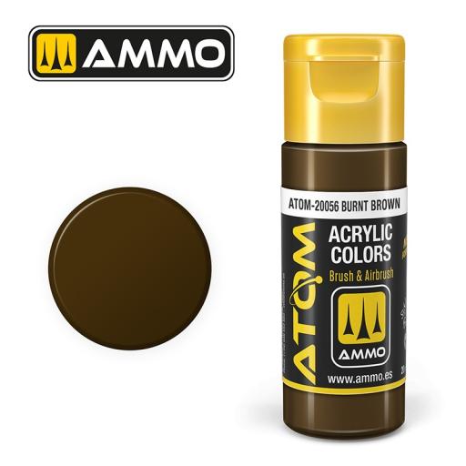 MIG ATOM 20056 BURNT BROWN ACRYLIC PAINT 20ml