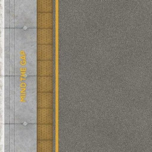 TX233 PLATFORM COPING WITH TACTILE PAVING 5pcs BUILDING PAPER OO GAUGE SCALE MODEL SCENERY