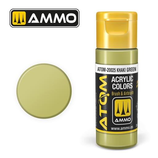 MIG ATOM 20025 KHAKI GREEN ACRYLIC PAINT 20ml