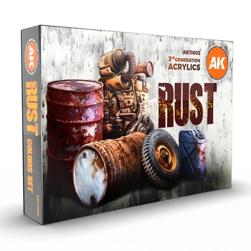 AK11605 AK RUST SET ACRYLIC PAINT SET 6pcs