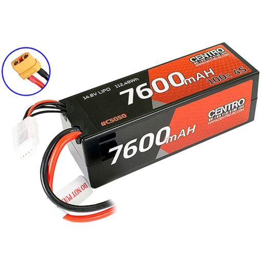 14.8V 7600mah 100c XT90 HARDCASE LIPO CENTRO C5050XT90